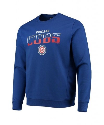 Men's Royal Chicago Cubs Chiseled Zane Pullover Sweatshirt $38.49 Sweatshirt