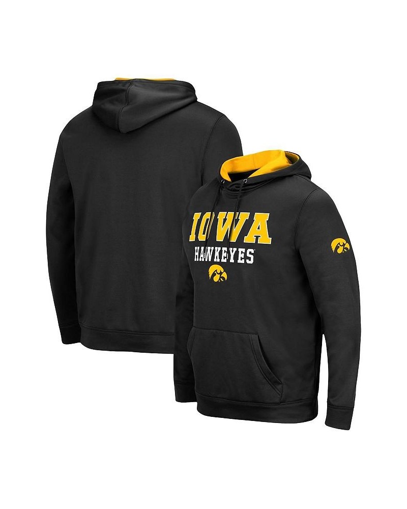 Men's Black Iowa Hawkeyes Sunrise Pullover Hoodie $28.60 Sweatshirt