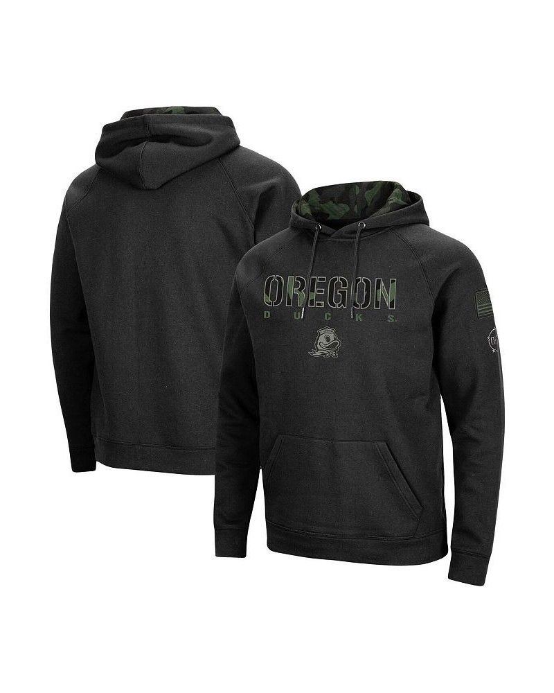 Men's Black Oregon Ducks OHT Military-Inspired Appreciation Camo Pullover Hoodie $34.50 Sweatshirt