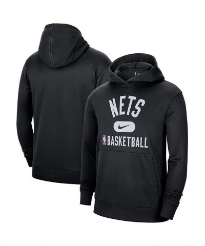 Men's Black Brooklyn Nets 2021-2022 Spotlight On Court Performance Practice Pullover Hoodie $30.38 Sweatshirt