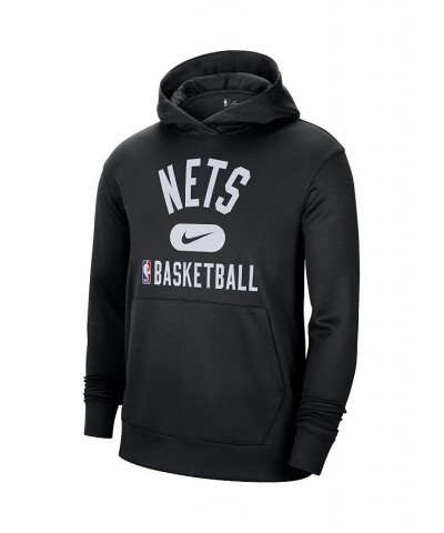 Men's Black Brooklyn Nets 2021-2022 Spotlight On Court Performance Practice Pullover Hoodie $30.38 Sweatshirt