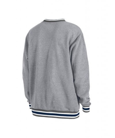 Men's Heather Gray Chicago Cubs Throwback Classic Pullover Sweatshirt $43.20 Sweatshirt