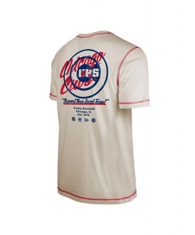 Men's Cream Chicago Cubs Team Split T-shirt $28.04 T-Shirts