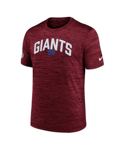 Men's Red New York Giants Sideline Velocity Athletic Stack Performance T-shirt $25.99 T-Shirts