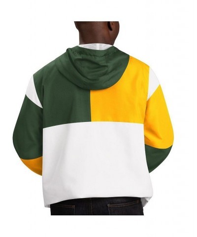 Men's Green, Gold Oakland Athletics Fair Catch Half-Zip Hoodie $50.60 Sweatshirt