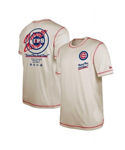 Men's Cream Chicago Cubs Team Split T-shirt $28.04 T-Shirts