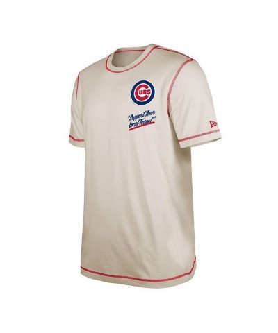 Men's Cream Chicago Cubs Team Split T-shirt $28.04 T-Shirts