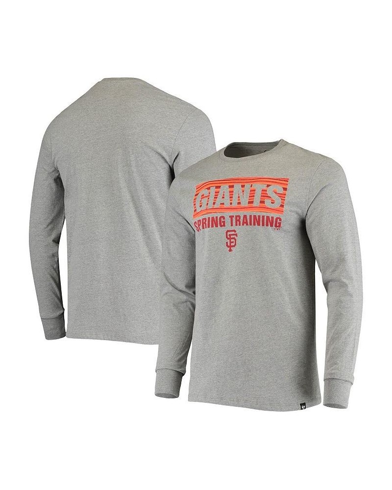 Men's Gray San Francisco Giants Spring Training Color Bar Long Sleeve T-shirt $22.00 T-Shirts