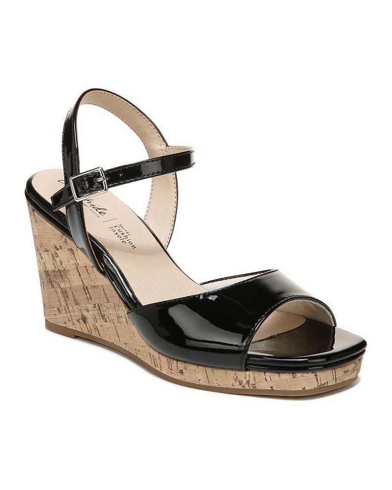 Island-Time Wedge Sandals Black $49.00 Shoes