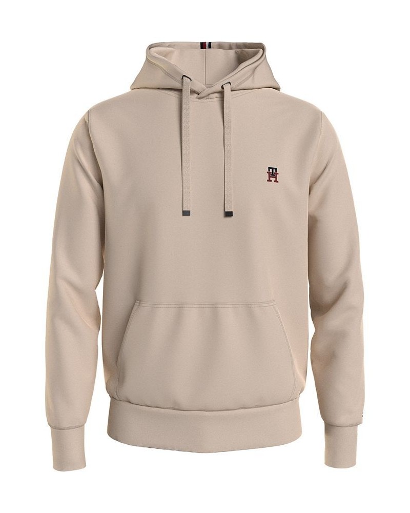 Men's Small Monogram Hooded Sweatshirt Tan/Beige $63.94 Sweatshirt