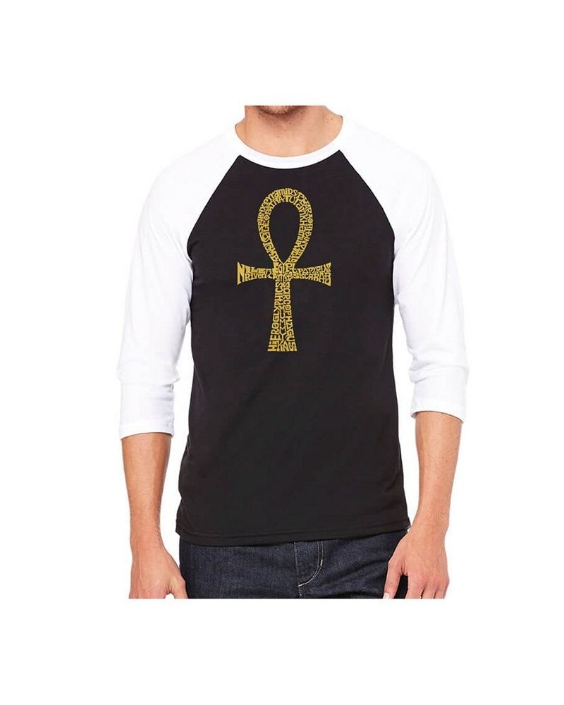 Ankh Men's Raglan Word Art T-shirt Black $19.80 T-Shirts