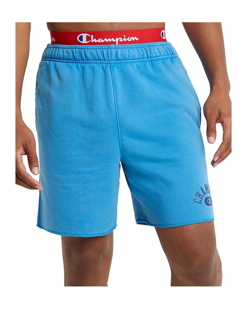 Men's Vintage Wash Varsity 7" Fleece Shorts Blue $16.65 Shorts