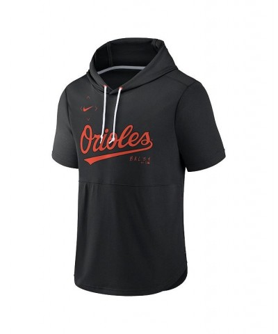 Men's Black Baltimore Orioles Springer Short Sleeve Team Pullover Hoodie $32.20 Sweatshirt