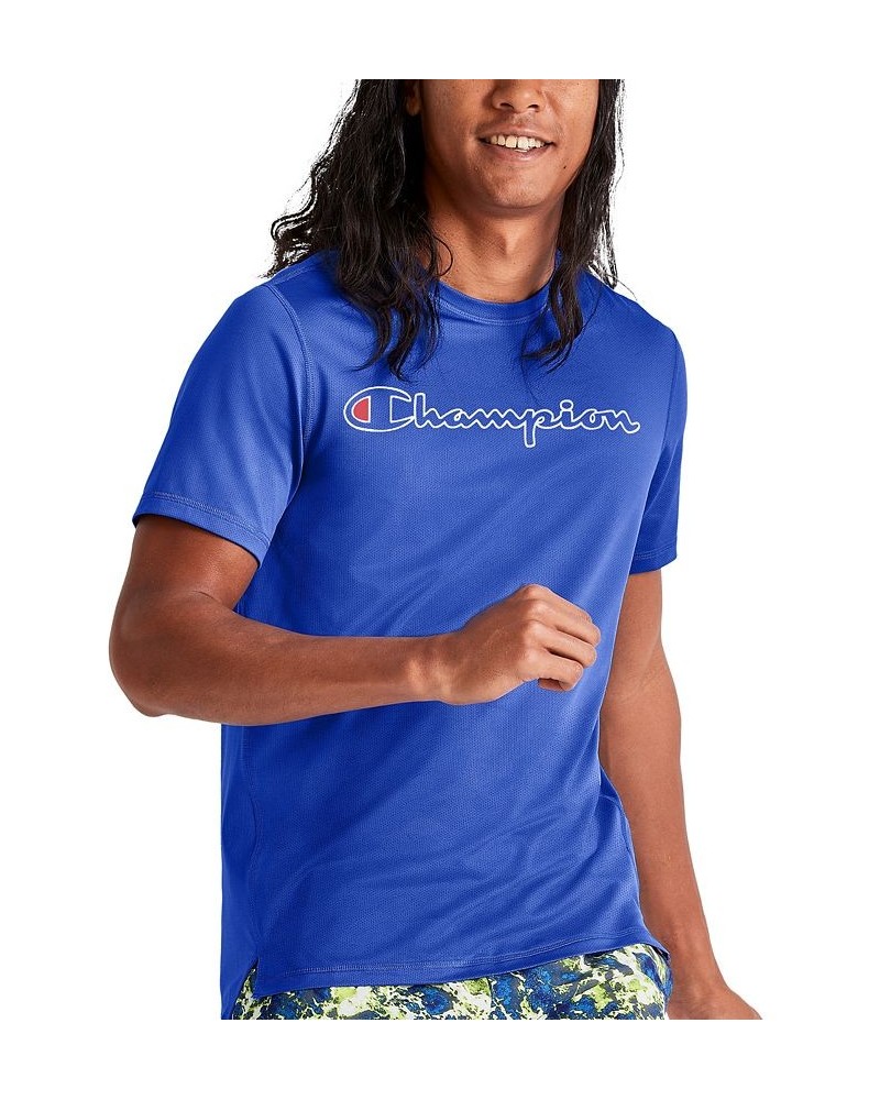 Men's MVP Script Logo Short-Sleeve Crewneck T-Shirt Blue $15.28 T-Shirts