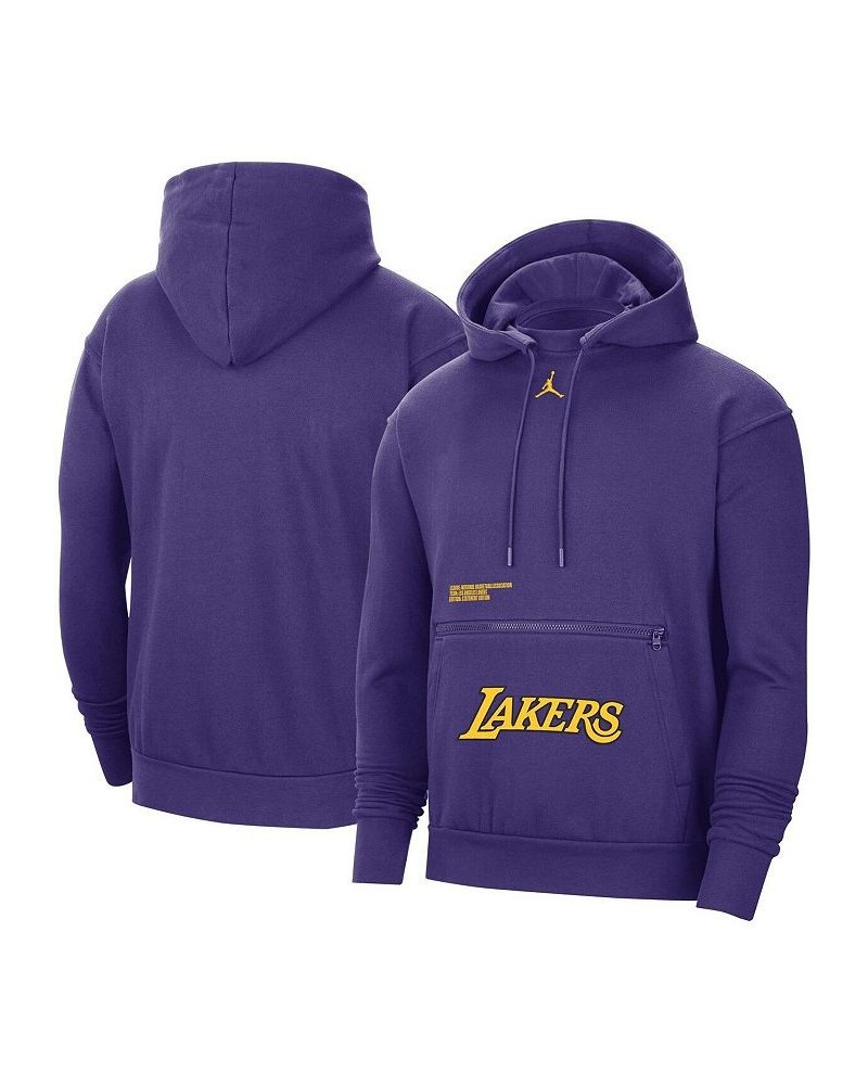 Men's Brand Purple Los Angeles Lakers Courtside Statement Edition Pullover Hoodie $35.04 Sweatshirt