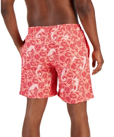 Men's Tropical Seahorse Swim Trunks Red $12.25 Swimsuits