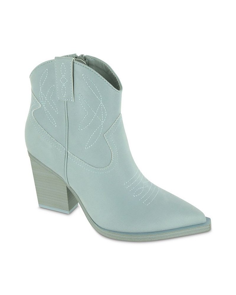 Women's Sawyer Pointed Toe Boot Blue $46.00 Shoes