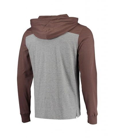 Men's Heathered Gray, Brown Cleveland Browns Franklin Wooster Long Sleeve Hoodie T-shirt $31.20 T-Shirts