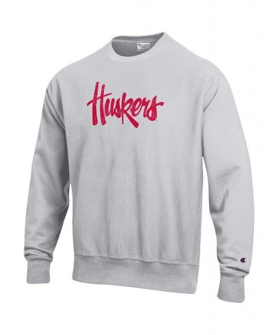 Men's Heathered Gray Nebraska Huskers Vault Logo Reverse Weave Pullover Sweatshirt $45.89 Sweatshirt