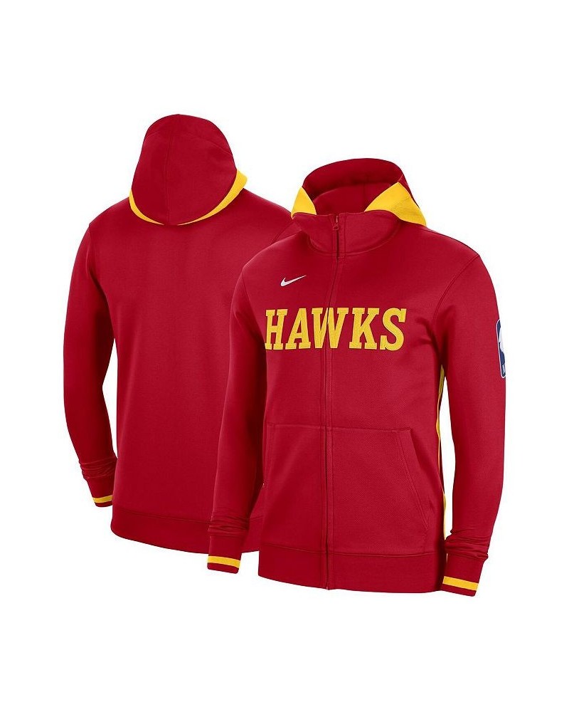 Men's Red Atlanta Hawks Authentic Showtime Performance Full-Zip Hoodie $66.00 Sweatshirt