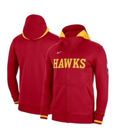 Men's Red Atlanta Hawks Authentic Showtime Performance Full-Zip Hoodie $66.00 Sweatshirt