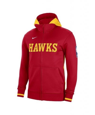 Men's Red Atlanta Hawks Authentic Showtime Performance Full-Zip Hoodie $66.00 Sweatshirt