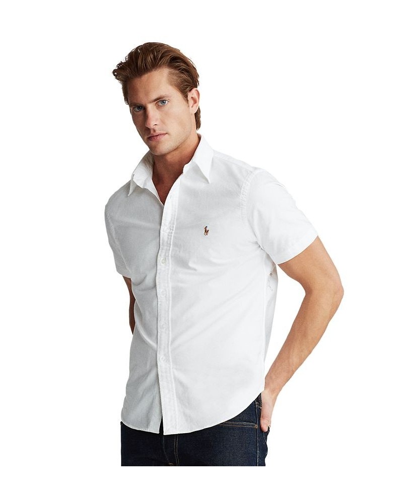 Men's Classic-Fit Garment-Dyed Oxford Shirt White $62.50 Shirts