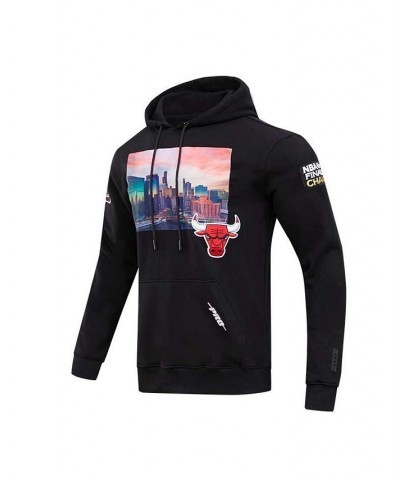 Men's Black Chicago Bulls City Scape Pullover Hoodie $45.10 Sweatshirt