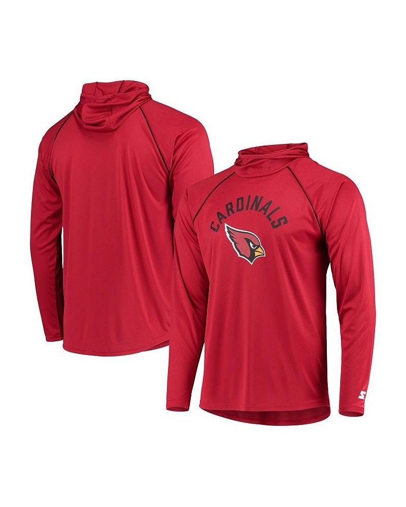 Men's Cardinal Arizona Cardinals Raglan Long Sleeve Hoodie T-shirt $30.55 T-Shirts