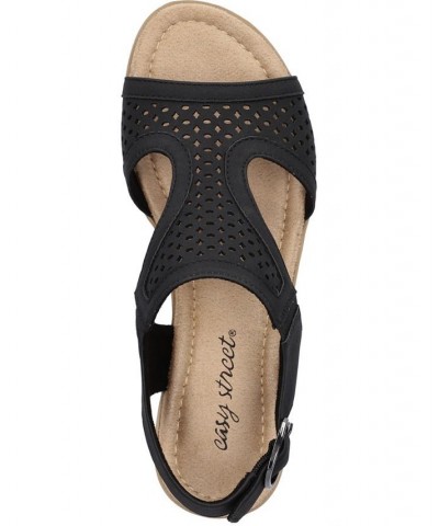 Women's Alba Comfort Wedge Sandals Black $29.40 Shoes