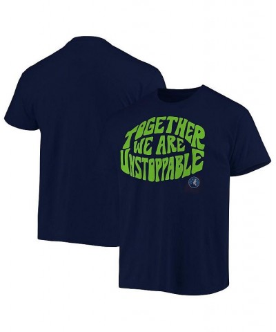 Men's Navy Minnesota Timberwolves Positive Message Enzyme Washed T-shirt $18.49 T-Shirts