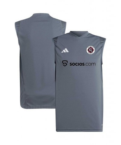 Men's Gray New England Revolution 2023 On-Field Sleeveless Training Jersey $33.59 Jersey