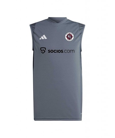 Men's Gray New England Revolution 2023 On-Field Sleeveless Training Jersey $33.59 Jersey