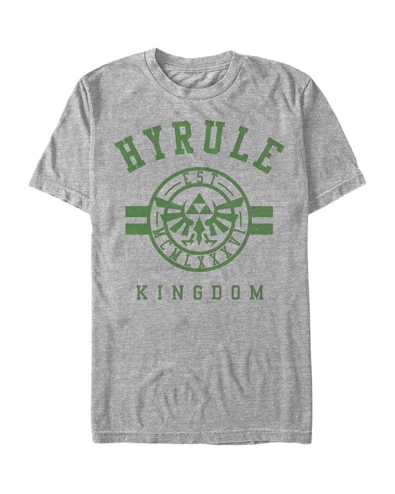 Nintendo Men's Legend of Zelda Hyrule Kingdom Short Sleeve T-Shirt Gray $15.05 T-Shirts