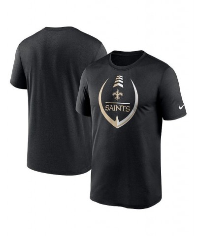 Men's Black New Orleans Saints Icon Legend Performance T-shirt $21.19 T-Shirts