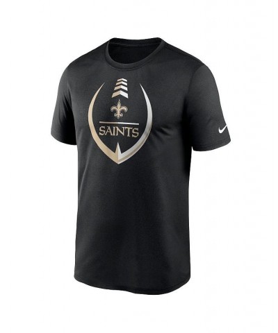 Men's Black New Orleans Saints Icon Legend Performance T-shirt $21.19 T-Shirts