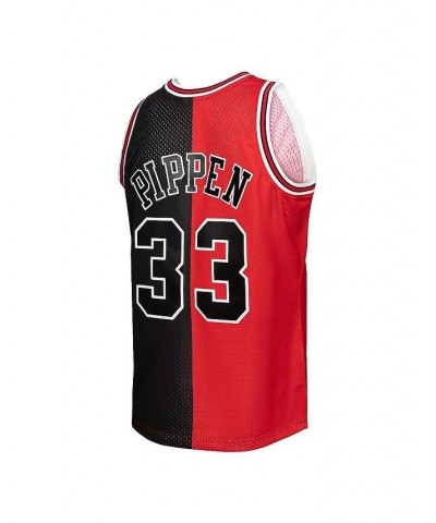 Men's Scottie Pippen Red, Black Chicago Bulls Big and Tall Hardwood Classics 1997-98 Split Swingman Jersey $34.50 Jersey