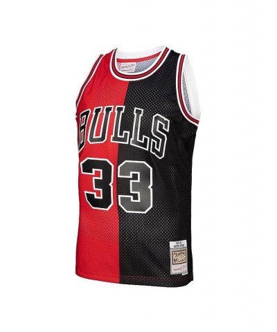 Men's Scottie Pippen Red, Black Chicago Bulls Big and Tall Hardwood Classics 1997-98 Split Swingman Jersey $34.50 Jersey