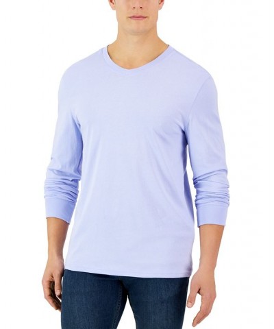 Men's V-Neck Long Sleeve T-Shirt PD08 $16.91 T-Shirts