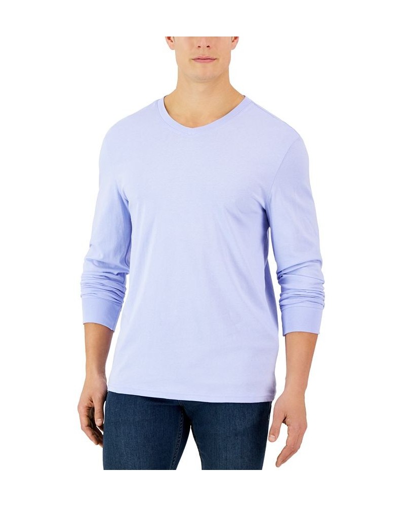 Men's V-Neck Long Sleeve T-Shirt PD08 $16.91 T-Shirts