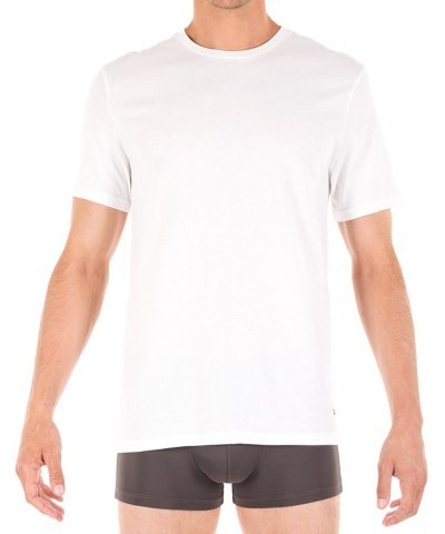 Men's Cotton Classic Crewneck T-Shirts, Pack of 5 White $35.78 Undershirt