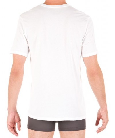 Men's Cotton Classic Crewneck T-Shirts, Pack of 5 White $35.78 Undershirt