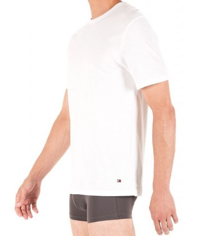 Men's Cotton Classic Crewneck T-Shirts, Pack of 5 White $35.78 Undershirt