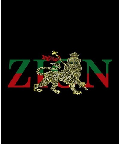 Men's Zion - One Love Word Art Long Sleeve T-shirt Black $18.40 T-Shirts