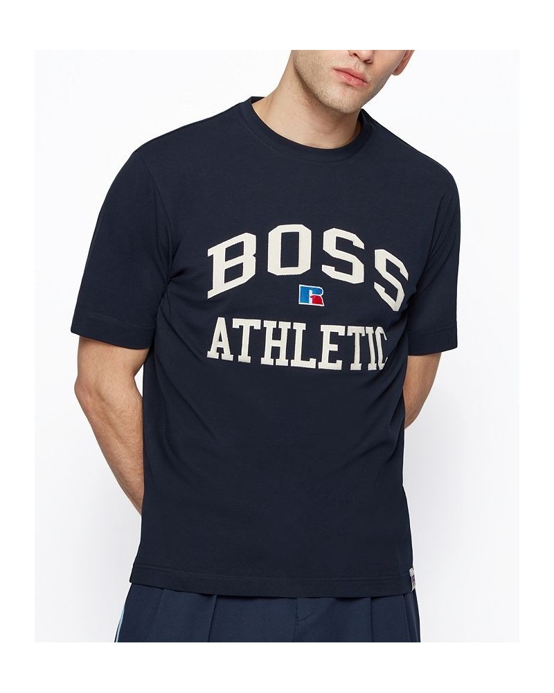 BOSS x Russell Athletic Unisex Relaxed-Fit T-shirt Blue $44.00 T-Shirts