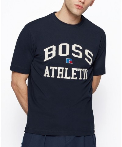 BOSS x Russell Athletic Unisex Relaxed-Fit T-shirt Blue $44.00 T-Shirts