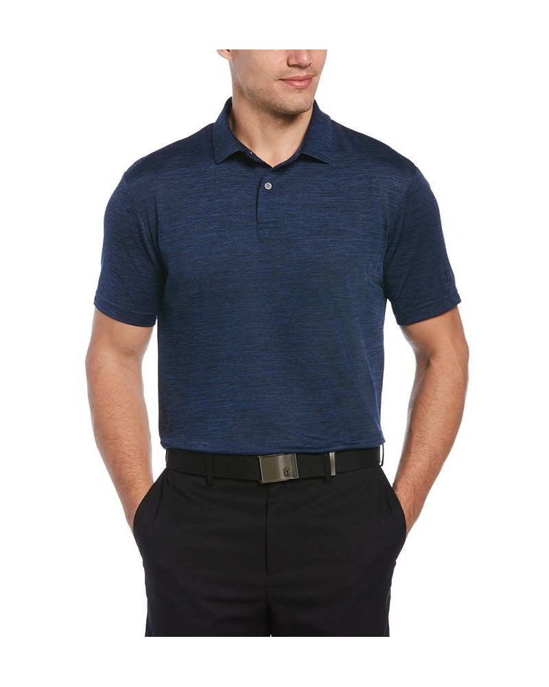 Men's Space Dye Texture Golf Polo Shirt Brown $20.50 Polo Shirts