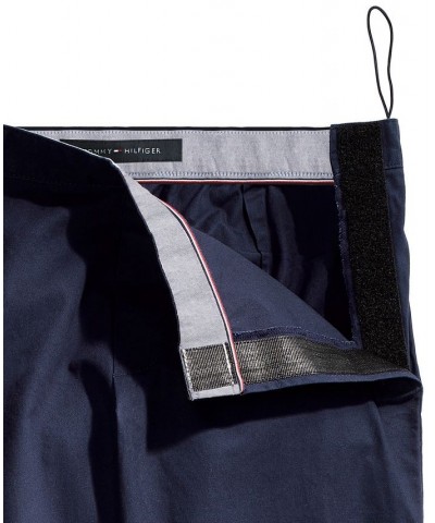 Men's Seated Fit Chino Pants with Velcro Closure Blue $43.73 Pants