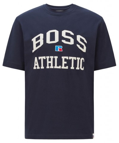 BOSS x Russell Athletic Unisex Relaxed-Fit T-shirt Blue $44.00 T-Shirts