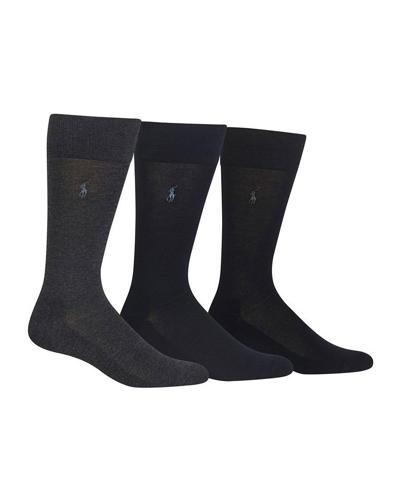 3 Pack Dress Men's Socks Grey/Black/Navy $14.96 Socks